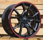 Alu kola Racing Line G1001, 15x7 4x100 ET35, černá s červenou linkou