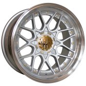 Alu kola Haxer HX025, 17x8 10x112 ET30, stříbrná + leštěný límec