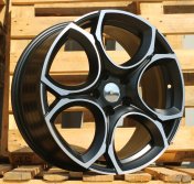 Alu kola Racing Line I5162, 18x8 5x112 ET45, Černá matná + leštění