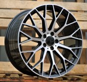 Alu kola Racing Line YS1180, 20x9.5 5x112 ET45, černá + leštění (zátěžová)