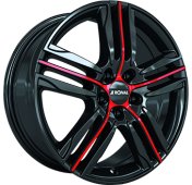 Alu kola RONAL R57, 17x7.5 5x114.3 ET40, černá lesklá s červenou linkou (zátěžová)