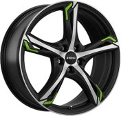 Alu kola RONAL R62 GREEN, 18x7.5 5x112 ET50, černá matná + leštění