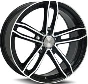 Alu kola STAMFORD S338, 18x8 5x120 ET35, černá lesklá + leštění