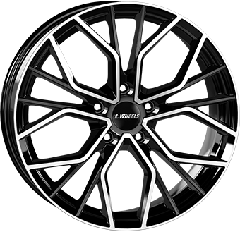 Alu kola IT WHEELS TIARA, 19x8 5x112 ET30, černá lesklá + leštění