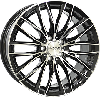 Alu kola MONACO WHEELS GP2, 19x8.5 5x120 ET35, černá lesklá + leštění