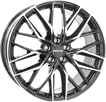 Alu kola MONACO WHEELS GPX, 18x8 5x112 ET48, černá lesklá + leštění (zátěžová)