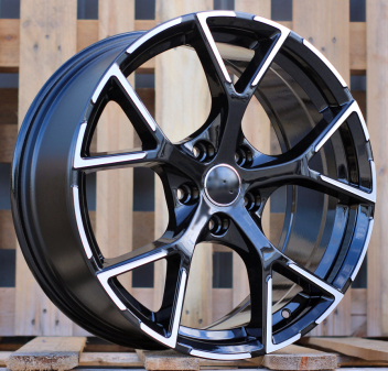 Alu kola Racing Line 3S5997, 18x8 5x112 ET46, černá + leštění