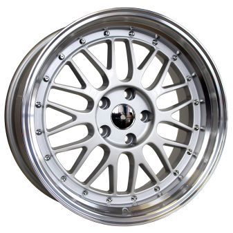 Alu kola Racing Line A1025, 18x8 5x112 ET35, stříbrná + leštění