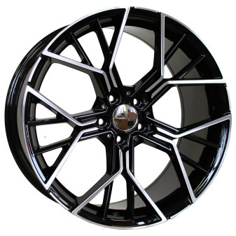 Alu kola Racing Line A5602, 20x8.5 5x112 ET25, černá + leštění