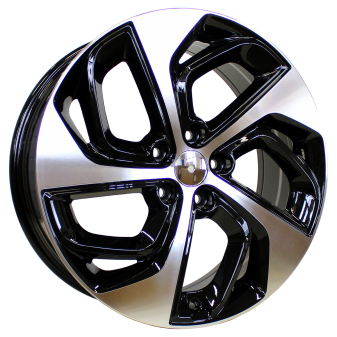 Alu kola Racing Line B1278, 17x7 5x114.3 ET45, černá + leštění