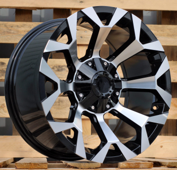 Alu kola Racing Line B1521, 18x9 6x139.7 ET, černá + leštění (zátěžová)