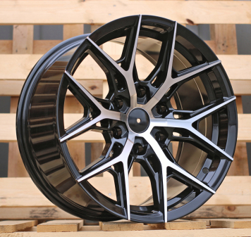 Alu kola Racing Line B1673, 18x9 6x139.7 ET20, černá + leštění (zátěžová)