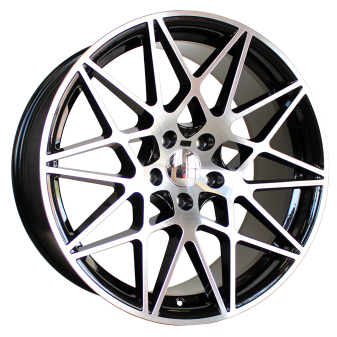 Alu kola Racing Line B5167, 17x7.5 5x120 ET37, černá + leštění