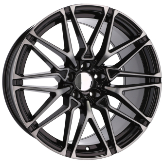 Alu kola Racing Line B5771, 21x11.5 5x120 ET38, černá + černé leštění