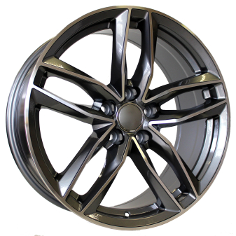 Alu kola Racing Line BK690, 19x8.5 5x112 ET40, šedivá + leštění