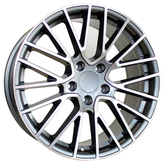 Alu kola Racing Line FE179, 21x10 5x130 ET50, šedivá + leštění (zátěžová)