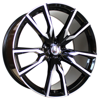 Alu kola Racing Line FE221, 22x10.5 5x112 ET43, černá + leštění