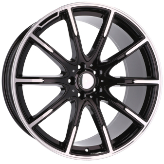 Alu kola Racing Line FE236, 21x10 5x112 ET46, černá + leštění (zátěžová)