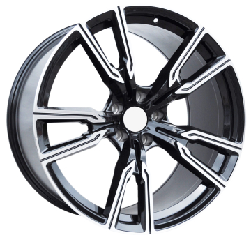 Alu kola Racing Line H5033, 21x9.5 5x112 ET37, černá + leštění (zátěžová)