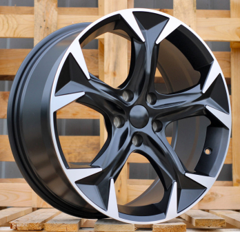 Alu kola Racing Line I5163, 19x8.5 5x112 ET40, Černá matná + leštění