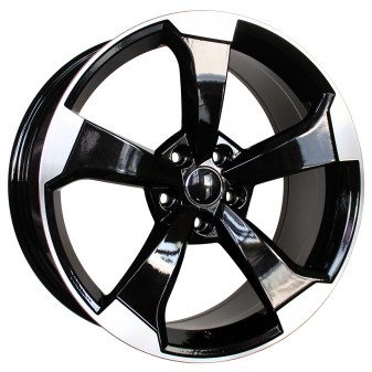 Alu kola Racing Line XE351, 17x7.5 5x112 ET40, černá + leštění