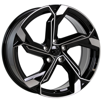 Alu kola Racing Line Y1201, 20x9 5x112 ET30, černá + leštění