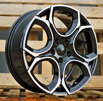 Alu kola Racing Line Y1232, 19x8 5x112 ET45, černá + leštění