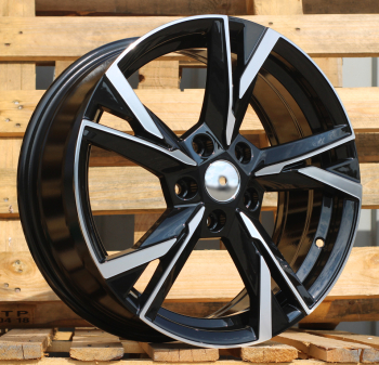 Alu kola Racing Line Y1241, 17x7 5x112 ET46, černá + leštění