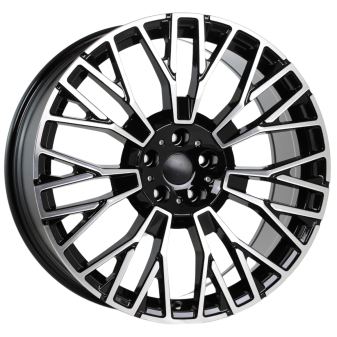 Alu kola Racing Line 3S1111, 21x10.5 5x112 ET43, černá + leštění (zátěžová)