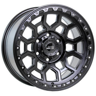 Alu kola Racing Line B1105, 17x9 6x139.7 ET0, černá matná (zátěžová)