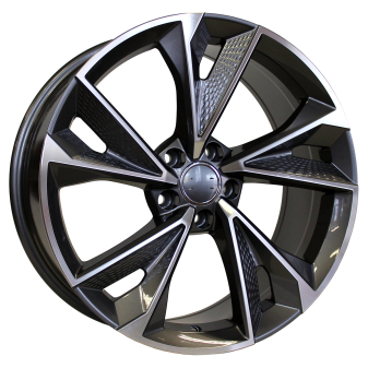 Alu kola Racing Line B1566, 18x8 5x112 ET35, šedivá + leštění