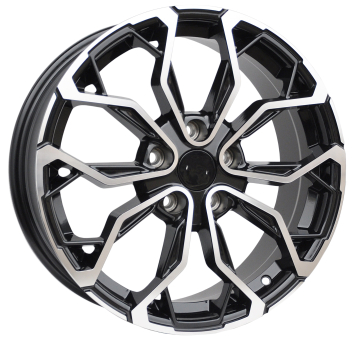 Alu kola Racing Line XF260, 17x7 4x100 ET44, černá + leštění