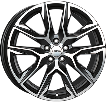 Alu kola RONAL R71, 20x8.5 5x114.3 ET40, tmavě šedivá + leštění (zátěžová)