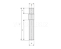 Kolové svorníky - štefty M14x1,25x55mm+15mm, oboustranný závit, vnitřní imbus, černý